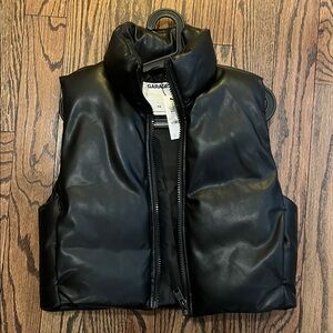 Garage Black Puffer Vest